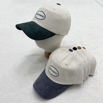 스티치라인 배색 골덴볼캡 ML