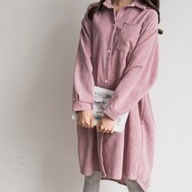 따뜻따뜻 코듀로이 셔링 롱남방 원피스(o34903)