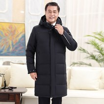 아빠 패딩 덕다운 중년 남성 오리털 점퍼 50대 캐주얼 후드 재킷 A17
