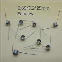 6개 0.65x7.2x25mm x 8 원 강철 작은 130 도 비틀림스프링 하드웨어 DIY 스틸 소형 툴, 01 25mm
