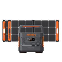 잭커리 휴대용 파워뱅크 1500Pro + 태양광패널 200W (100W*2개) 세트[1512Wh 대용량 태양광충전 캠핑 낚시 전동공구충전 차박충전 비상전력]