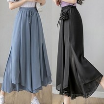 리더스타 여성치마 블루+블랙 2장 스커트 치마바지