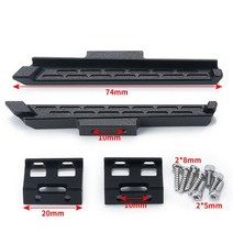 랭글러페달 보조발판 지프용품 Axspeed 2pcs 사이드 미끄럼 방지 kyosho mini-z 4x4 124 무제한 rubicon rc 크롤러 자동차 부품, 검정