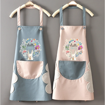 미술 캔버스 작업용 방수 앞치마 홈카페 카페 앞치마, 그레이블루