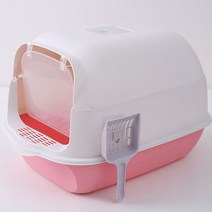 AURORNG 라지 도어 펫 고양이 화장실, 라지 50*35*35, 핑크