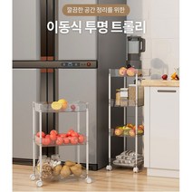 가구야미 공간활용 이케아 투명 트롤리 사각형