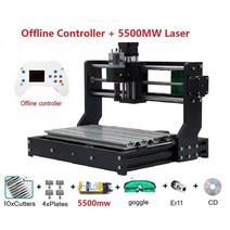 우드라우터 머신 기계 CNC-3018 프로 미니 레이저 목재 PVC 금속 CNC 라우터 기계 오프라인 GRBL ER11 취, 04 Offline 5500mw