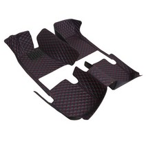기아 K5 2016 2017 2018 2019 가죽 카펫 매트 자동차 부품 용 맞춤형, 블랙 레드
