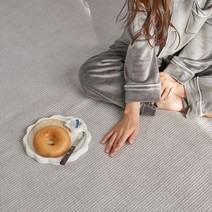 슬립스파 정전기 없는 모달 벨로아 겨울 극세사 침대패드 목화솜패드 슈퍼싱글 퀸 킹, 모달벨로아 목화패드(K)-웜화이트