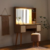 coco 수납 화장대 거울 포함 (기본 수납 LED형 선택), LED 수납화장대 단품_pn125-1