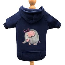 치와와 스웨터 스핑크스 고양이 후드티 고양이 포켓 디자인 작은 강아지 플라밍고 애완 동물 의류 따뜻한 겨울, Navyblue-Elephant+M