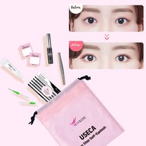 자극NO 평균 5~7일 유지 A형 인조 부분 가닥 속눈썹 붙이기 눈시림NO 내 속눈썹 빠짐NO 셀프 속눈썹연장 미브린 유스카 투스텝 7종 미니 키트 세트 재료, JC, 13