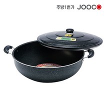 주방1번가 주코(JOOCO) 삼우튀김팬 튀김솥 대형 프라이팬 다용도 튀김팬, 55cm(지름)