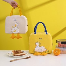 오리 보냉 쿨러 휴대용 차량용 도시락 이유식 런치 백 유치원 어린이집 소풍 도시락 가방, 상세페이지 참조2, 블루