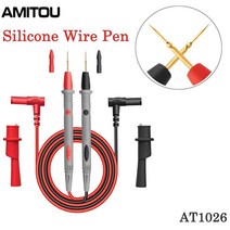 계측기 amitou universal probe test lead alligator clip digital eletrician 전문 멀티미터 바늘 측정기 와이어 펜 케이블, 클립이 있는 at1026 20a