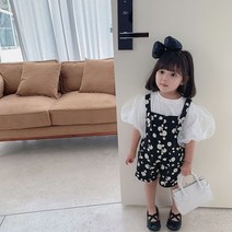 유콩이네 아동멜빵반바지벌룬티세트 바지세트
