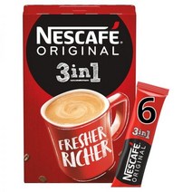 영국 Nescafe Original 3In1 6 Sachets 네스카페 오리지널 프레쉬 리치 커피 6입 102g 5팩