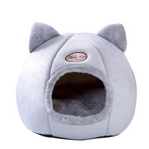 deep sleep Comfort in winter cat bed house soft 따뜻한 침대 for 고양이 개 플러시 개집 동굴 고양이 침대 고양이 액세서리 소파 개, 하얀색, 내가 36x36cm