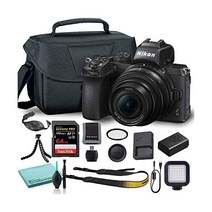 니콘 Nikon 16-50mm 렌즈 포함 Z50 미러리스 디지털 카메라 (1633) 가방 46mm UV 필터 샌디스크 64GB 익스트림 PRO 메모리 카드 핸드 스트랩 휴대용 LE