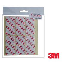 ★JOONA◆ 3M 4421 다용도 양면테이프 사각 35X35MM 60개입 원형양면테이프 공업용양면테이프 강력테이프