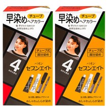 세븐에이트 헤어칼라 염색약 4호 연한갈색 40g x2개, 단품, 단품