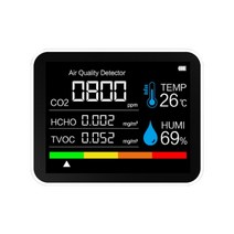 미세먼지측정기 공기질측정기 초미세먼지측정기 2022 co2 meter 이산화탄소 감지기 실내 공기질 모니터 co2 온도 습도 센서 테스터 자동차 실내 사무실, 02