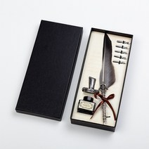 깃펜 깃털펜 캘리그라피 해리포터깃털펜 딥펜 만년필, 2-깃펜-네이비