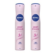니베아 데오드란트 스프레이 펄 앤 뷰티, 40ml, 2개