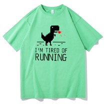 아두이노 Frontend 프로그래머 셔츠 Chrome Dino Geek 해커 코더 선물 웹 개발자 Tshirt Mens Cotton Tee I, 05 Light Green_05 XXL