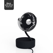 차량용무시동히터 자동차 팬 쿨러 듀얼 헤드 USB 에어컨 냉각 음소거 팬 360 도 회전 휴대용 3 속도 액세, 02 02