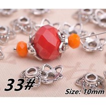 50pcs 티베트어 실버 컬러 금속 꽃 느슨한 스페이서 비즈 쥬얼리 만들기 DIY 공예품 결과 32 # 53, CHINA, 33