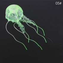 해파리키우기 형광 해파리 수족관 풍경 액세서리 인공 수영 효과 장식, 04 Green_01 5 x 15 cm