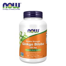 나우푸드 더블스트렝스 은행나무 징코빌로바 120mg 200베지캡슐, 더블스트렝스 징코빌로바 120mg 200정, 1개