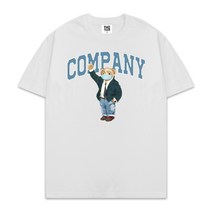 더팀 회사원베어 남여공용 빅사이즈 S~4XL 20수 반팔 프린트 티셔츠 (4컬러)