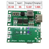 2S 3S 4S BMS 유형 C 8.4V 12.6V 16.8V 스텝 업 부스트 컨버터 모듈 18650 리튬 배터리 충전기 전원, 06 3S 4A