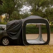 SUV 연장 텐트 차박텐트 자동차 도킹 차량용 캠핑 카 루프탑텐트 트렁크, 5-8명, 검은 색