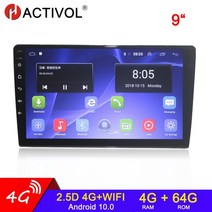카플레이 안드로이드 매립형 매립 네비게이션 무선 장착 2 din car radio android multimedia player auto radio bluetooth bt, 협력사, 9 4g 와이파이 4g 64g