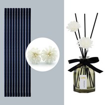 블랙10개+플라워2개 디퓨저스틱 섬유리드스틱 발향스틱 DIY, 블랙10+플라워2