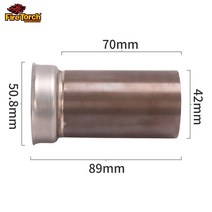 51mm 이동식 DB 킬러 범용 오토바이 배기 이스케이프 촉매 모토 508mm 댐퍼 소음기 머플러 피뢰기 Dit 바이, 02 B