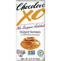 초코러브 XO 솔티드 카라멜 인 60% 다크 초콜릿 노 슈가 애디드, 1개, 90g