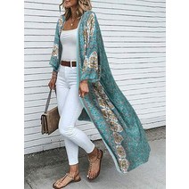 이효리로브 한지민옷 수영장로브 에스닉로브 여름용가디건 여름 보헤미안 플로럴 롱 2