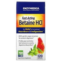 엔자이메디카 베타인 HCL 글루텐 프리 캡슐, 120개입, 2개