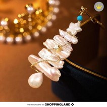 트리 버클 도금 브로치 코사지 무드 진주 정장 럭셔리