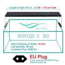 Chihiros-WRGB 2 수족관 조명 앱 제어 램프 심은 탱크 WRGB II LED 액세서리 용품, 04 WRGB II 90 EU Plug