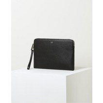 21FW [BUCKINGHAM] 블랙 로고배색 소가죽 클러치백 DBBA1F184BK