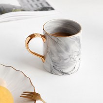 까사무띠 골드 24K 마블머그 10종 5color, 그레이 350ml
