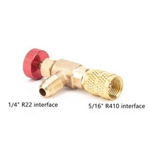 R410A R22 밸브 코어 리무버 설치 도구 R404A R407C R134A R12 R32 HVAC 시스템 용 듀얼 사이즈 SAE 1/4 및 5/16 포트 포함, 1-4 2