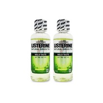 [UNIQ] 충치걱정 없는치아!! 리스테린 100ml 그린티마일드 구강청결제 가글, 2개