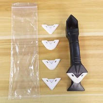 실리콘 헤라 제거 제거기 칼 욕실 5 in 1 스크레이퍼 실런트 부드러운 리무버 접착제 리무버 나이프 coner 코킹 도구 각진 스크레이퍼 나이프 플로어 몰드 그라우트 키트, 플라스틱 헤드