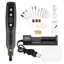 물고추가는기계 양념분쇄기 고추가루기계 곡물분쇄기 속도 조정 미니 전기 그라인더 도구 세트 충전 그라인딩 머신 충전식 핸드 헬드 로터리 도구 세트, 검은색